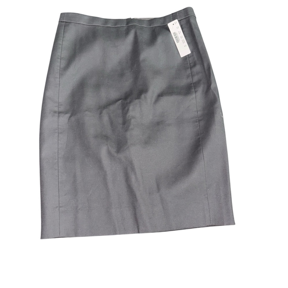 J. Crew Cotton Charcoal Pencil Skirt Size 2P nwt